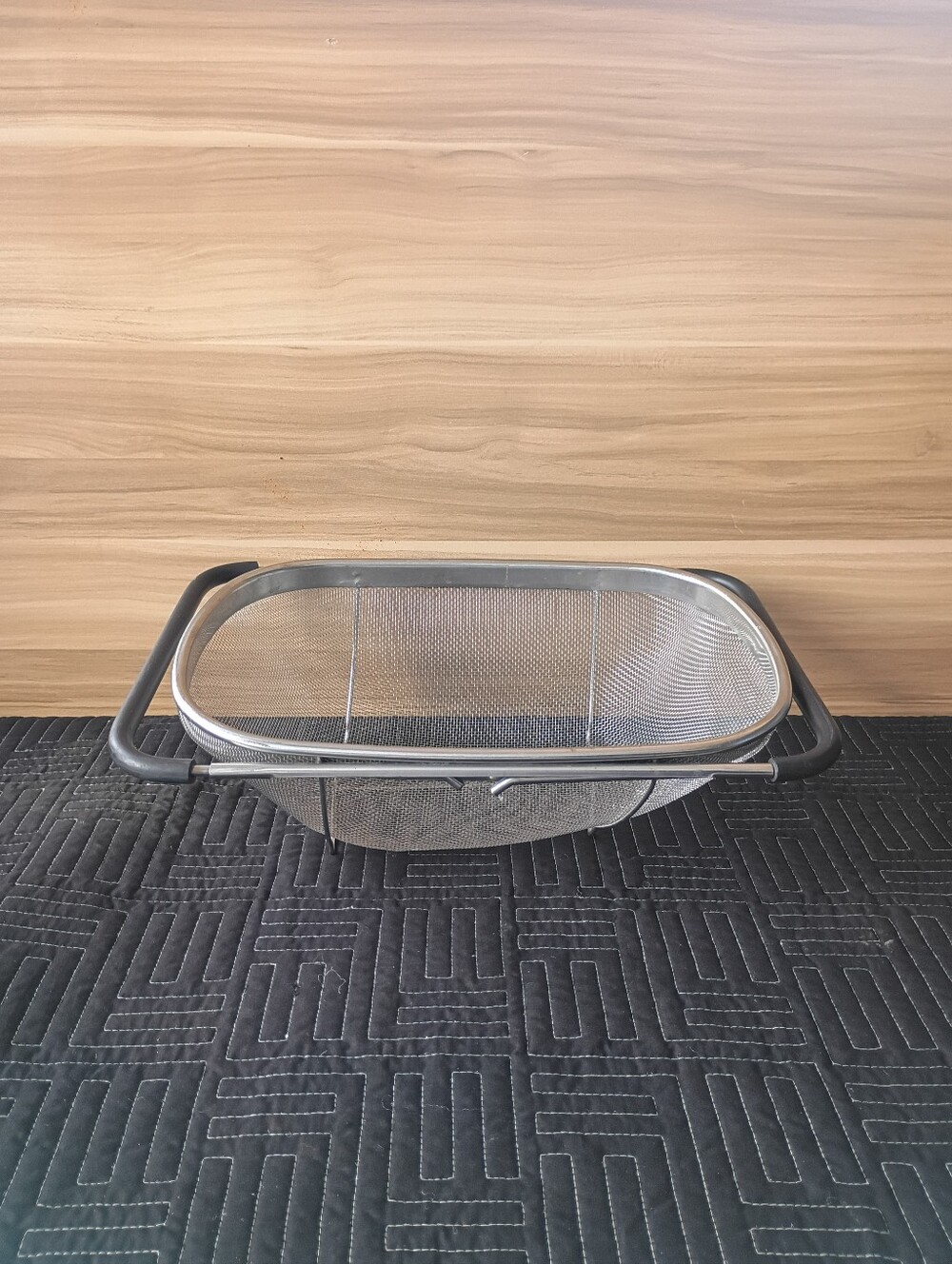 Stainless Steel Mesh Over-Sink Colander Strainer - Silver